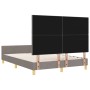 Estructura de Cama en Taupe 140x190 cm de Tela by , Beds and slatted bases - Ref: Foro24-3344806, Price: 234,20 €, Discount: %