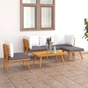 6-piece garden furniture set with solid acacia wood and cushions by vidaXL, Garden sets - Ref: Foro24-3087004, Price: 434,45 ...