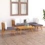Gartenmöbel 6 Stück mit Kissen massivem Akazienholz von vidaXL, Gartensets - Ref: Foro24-3087004, Preis: 442,51 €, Rabatt: %