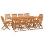 Set de comedor para jardín 11 piezas madera maciza de acacia de vidaXL, Conjuntos de jardín - Ref: Foro24-3086987, Precio: 74...