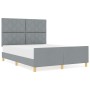 Marco de Cama  Gris Claro 140x200 cm Tela | Foro24.es | Tu tienda online para hogar, jardín y más Foro24.es