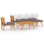 6-piece garden furniture set with solid acacia wood and cushions by vidaXL, Garden sets - Ref: Foro24-3087004, Price: 442,51 ...