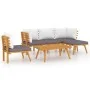 6-piece garden furniture set with solid acacia wood and cushions by vidaXL, Garden sets - Ref: Foro24-3087004, Price: 434,79 ...