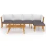 6-piece garden furniture set with solid acacia wood and cushions by vidaXL, Garden sets - Ref: Foro24-3087004, Price: 434,79 ...