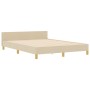 Cama Crema 160x200 cm Tela by , Beds and slatted bases - Ref: Foro24-3344821, Price: 239,80 €, Discount: %