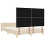 Cama Crema 160x200 cm Tela by , Beds and slatted bases - Ref: Foro24-3344821, Price: 239,80 €, Discount: %