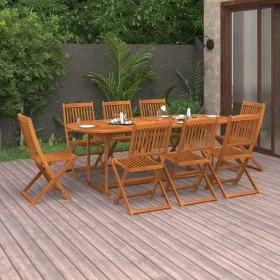 Garden dining set 9 pieces solid acacia wood by vidaXL, Garden sets - Ref: Foro24-3086976, Price: 557,47 €, Discount: %
