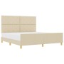 Estructura de Cama Crema 180x200 cm de Tela von , Betten und Lattenroste - Ref: Foro24-3344828, Preis: 264,88 €, Rabatt: %