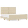 Estructura de Cama Crema 180x200 cm de Tela von , Betten und Lattenroste - Ref: Foro24-3344828, Preis: 264,88 €, Rabatt: %