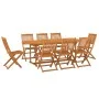 Garten-Essgruppe 9-teilig aus massivem Akazienholz von vidaXL, Gartensets - Ref: Foro24-3086976, Preis: 632,99 €, Rabatt: %