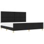 Cama Negra 200x200 cm de Tela by , Beds and slatted bases - Ref: Foro24-3344832, Price: 290,82 €, Discount: %