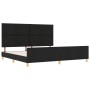 Cama Negra 200x200 cm de Tela by , Beds and slatted bases - Ref: Foro24-3344832, Price: 290,82 €, Discount: %