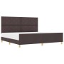 Cama en Marrón Oscuro, 200x200 cm, Tela by , Beds and slatted bases - Ref: Foro24-3344833, Price: 261,61 €, Discount: %