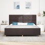 Cama en Marrón Oscuro, 200x200 cm, Tela by , Beds and slatted bases - Ref: Foro24-3344833, Price: 261,61 €, Discount: %