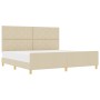 estructura de cama  crema 200x200 cm tela | Foro24.es | Tu tienda online para hogar, jardín y más Foro24.es