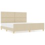 estructura de cama  crema 200x200 cm tela | Foro24.es | Tu tienda online para hogar, jardín y más Foro24.es