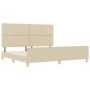 estructura de cama  crema 200x200 cm tela | Foro24.es | Tu tienda online para hogar, jardín y más Foro24.es