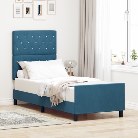 Base de cama  Azul Oscuro 80x200 cm Terciopelo | Foro24.es | Tu tienda online para hogar, jardín y más Foro24.es