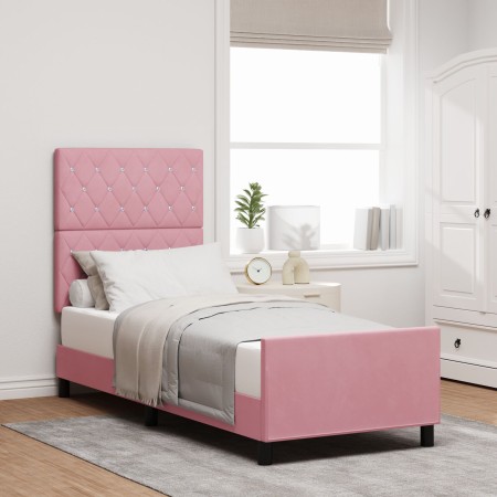 Estructura de Cama  Rosa 80x200 cm Terciopelo | Foro24.es | Tu tienda online para hogar, jardín y más Foro24.es