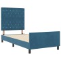 Cama Azul Oscuro 90x200 cm Terciopelo by , Beds and slatted bases - Ref: Foro24-3344853, Price: 167,69 €, Discount: %