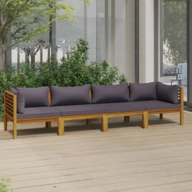 4-seater garden sofa with solid acacia wood cushion by vidaXL, Garden sets - Ref: Foro24-3086901, Price: 535,18 €, Discount: %