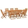 Set de comedor para jardín 9 piezas madera maciza de acacia de vidaXL, Conjuntos de jardín - Ref: Foro24-3086986, Precio: 674...