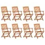 Set de comedor para jardín 9 piezas madera maciza de acacia de vidaXL, Conjuntos de jardín - Ref: Foro24-3086986, Precio: 674...