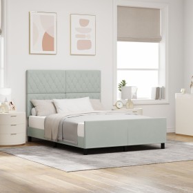 Estructura de Cama Gris Claro 160x200 cm Terciopelo von , Betten und Lattenroste - Ref: Foro24-3344885, Preis: 248,01 €, Raba...