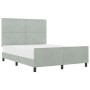 Estructura de Cama Gris Claro 160x200 cm Terciopelo von , Betten und Lattenroste - Ref: Foro24-3344885, Preis: 248,01 €, Raba...