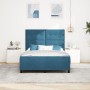 Cama Azul Oscuro 160x200 cm Terciopelo by , Beds and slatted bases - Ref: Foro24-3344889, Price: 255,15 €, Discount: %