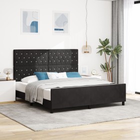 Comprar Marco de Cama Negro 180x200 cm Terciopelo