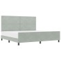 Estructura de Cama Gris Claro 200x200 cm Terciopelo by , Beds and slatted bases - Ref: Foro24-3344897, Price: 252,81 €, Disco...