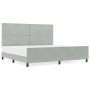 Estructura de Cama Gris Claro 200x200 cm Terciopelo by , Beds and slatted bases - Ref: Foro24-3344897, Price: 252,81 €, Disco...