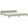 Estructura de Cama Gris Claro 200x200 cm Terciopelo by , Beds and slatted bases - Ref: Foro24-3344897, Price: 252,81 €, Disco...