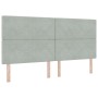 Estructura de Cama Gris Claro 200x200 cm Terciopelo by , Beds and slatted bases - Ref: Foro24-3344897, Price: 252,81 €, Disco...