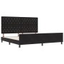 Estructura de Cama Negra 200x200 cm de Terciopelo by , Beds and slatted bases - Ref: Foro24-3344899, Price: 239,73 €, Discoun...