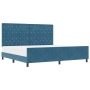 Estructura de Cama Azul Oscuro 200x200 cm Terciopelo by , Beds and slatted bases - Ref: Foro24-3344901, Price: 255,48 €, Disc...