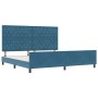 Estructura de Cama Azul Oscuro 200x200 cm Terciopelo by , Beds and slatted bases - Ref: Foro24-3344901, Price: 255,48 €, Disc...