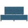 Estructura de Cama Azul Oscuro 200x200 cm Terciopelo by , Beds and slatted bases - Ref: Foro24-3344901, Price: 255,48 €, Disc...