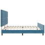 Estructura de Cama Azul Oscuro 200x200 cm Terciopelo by , Beds and slatted bases - Ref: Foro24-3344901, Price: 255,48 €, Disc...