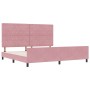 Estructura de Cama de Terciopelo Rosa de  200x200 cm | Foro24.es | Tu tienda online para hogar, jardín y más Foro24.es