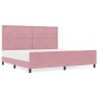 Estructura de Cama de Terciopelo Rosa de  200x200 cm | Foro24.es | Tu tienda online para hogar, jardín y más Foro24.es
