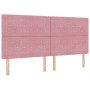 Estructura de Cama de Terciopelo Rosa de  200x200 cm | Foro24.es | Tu tienda online para hogar, jardín y más Foro24.es