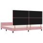 Estructura de Cama de Terciopelo Rosa de  200x200 cm | Foro24.es | Tu tienda online para hogar, jardín y más Foro24.es