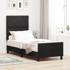 Estructura de Cama Negra 80x200 cm Terciopelo von , Betten und Lattenroste - Ref: Foro24-3344971, Preis: 140,95 €, Rabatt: %