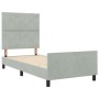 Estructura de Cama Gris Claro 90x190 cm Terciopelo by , Beds and slatted bases - Ref: Foro24-3344975, Price: 160,47 €, Discou...
