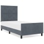 Cama Gris Oscuro 90x190 cm Terciopelo de , Camas y somieres - Ref: Foro24-3344976, Precio: 144,52 €, Descuento: -5%%