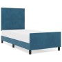 Estructura de Cama Azul Oscuro 90x200 cm Terciopelo by , Beds and slatted bases - Ref: Foro24-3344985, Price: 160,71 €, Disco...
