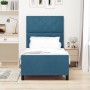 Estructura de Cama Azul Oscuro 90x200 cm Terciopelo by , Beds and slatted bases - Ref: Foro24-3344985, Price: 160,71 €, Disco...