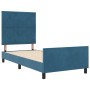 Estructura de Cama Azul Oscuro 90x200 cm Terciopelo by , Beds and slatted bases - Ref: Foro24-3344985, Price: 160,71 €, Disco...
